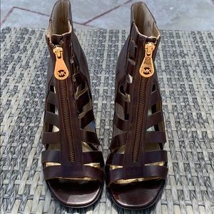 Michael Kors Cage Brown heels sz 8.5